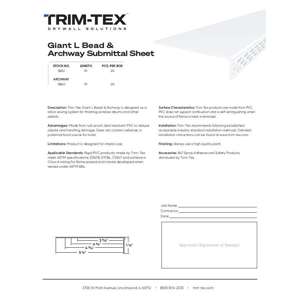 Preview of Giant L Bead and Archway Submittal Sheet R2
